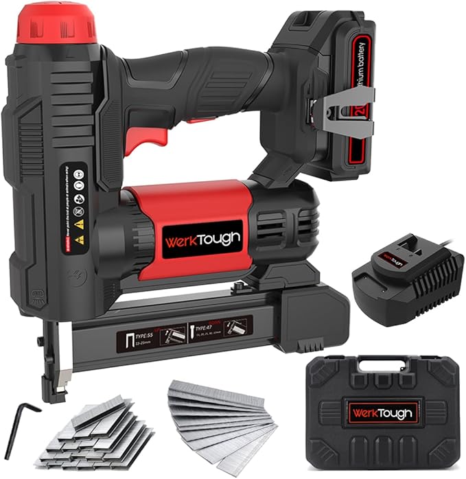 20v Cordless Staple Gun Brad Nailer 2 in 1