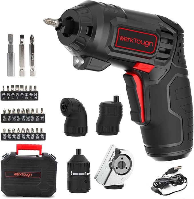4V Cordless Rechargeable Screwdriver,Max 10Nm
